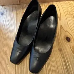 ワコール サクセスウォーク パンプス　 スクエアトゥ 23㎝2E ブラック