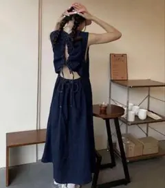 デニムワンピース