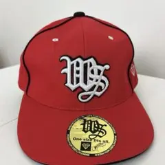 【美品】WSロゴキャップ 赤×黒 ストリート系 野球