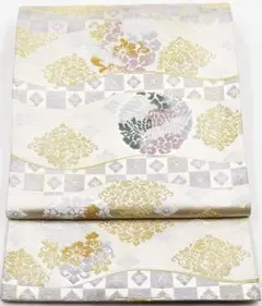 留袖用 袋帯 正絹 波調正倉院文様 鳳凰 華文 唐花 Mサイズ F5873 新品
