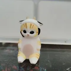 猫の形のフィギュア 約5cm mofusand×牛