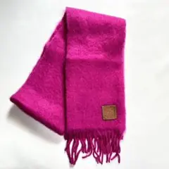新品正規品 loewe アナグラムパッチ モヘアストール ピンク