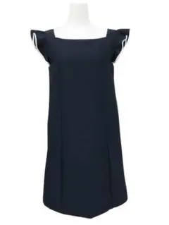 FOXEY Dress フリルドレス ワンピース ミッドナイトブルー 40