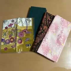 昭和レトロ 風呂敷2枚 大判ハンカチ 紅型ハンカチ 4点まとめ売り
