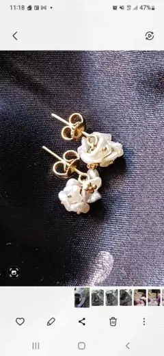 MIZUKI ミズキ フープピアス パール 黒真珠 ☆関税込☆ MIZUKI 14K パール ピアス (MIZUKI/ピアス