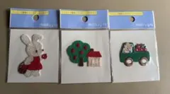 ☆新品未開封☆ファミリア ワッペン３点セット トラック×クマ・家・ウサギ