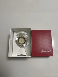 【Baccarat】クリスタル置時計 箱付き