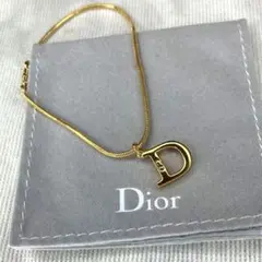 美品 Dior クリスチャンディオール ゴールド ロゴ ブレスレット