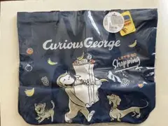 おさるのジョージビッグトートバックショッピングバッグ ネイビー新品、未開封