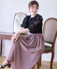 クチュールブローチ　パレットボイルロングスカート　Couture Brooch