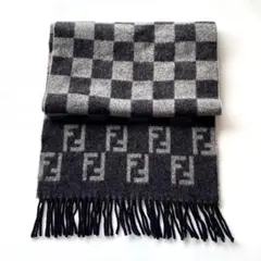 FENDI フェンディマフラー モノグラム総柄 ストールマフラー イタリア製