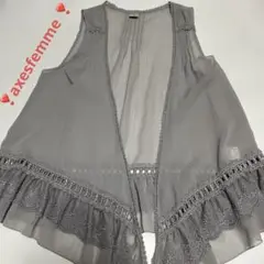 ❣️axes femme グレーフリルベスト❣️