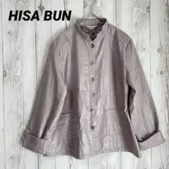 【HISA BUN】ジャンパー　春ジャケット　インナーペイズリー柄　M　薄手