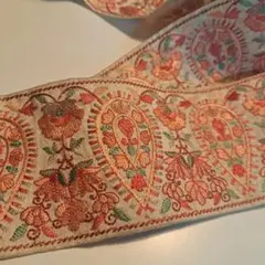 インド刺繍リボン　幅広　100cm