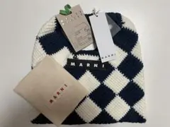 新品MARNI マルニマーケット スモール テックウール リリーホワイト