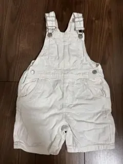 ZARA ホワイトオーバーオール 18-24ヶ月 92cm