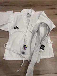 adidas 空手道着セット 110/120 白帯付き
