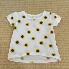 ひまわり柄 半袖Tシャツ　80㎝