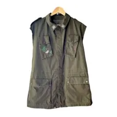 90s 古着　ミリタリー　ベスト　イタリア軍　再構築　リメイク　ペイント