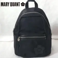 マリークワント MARY QUANT メタルナイロンデイジー ミニリュック 黒