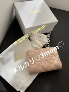 【DIOR】\"LADY DIOR\"VOYAGEUR スモールジップコインケース/beige ディオール LADY DIOR VOYAGEUR レディディオール ボイジャー
