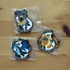 メガシンカ 一番くじ ポケモン ラバーチャーム リザードンX Y ルカリオセット
