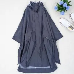 新品　フリー　Mylanka ミランカ ポンチ風コート ネイビー　オーバーサイズ