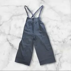 新品タグ付き☆ikka イッカ　サス付きデニムカラーワイドパンツ　150㎝