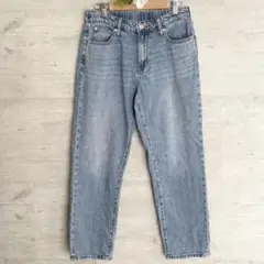 しまむら　CLOSSI テーパードデニム　ユーズドブルー　M