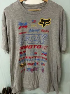 ビンテージ90sfox racingプリントTシャツ