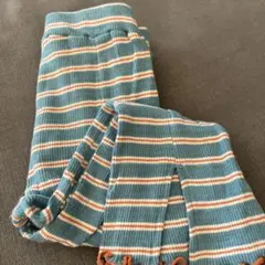 キッズスパッツ 95cm 青とオレンジストライプ　バースデー　ZARA