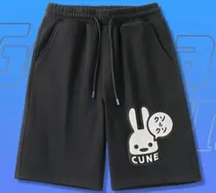 メンズ　ハーフパンツ LLサイズ　ブラック　うさぎ