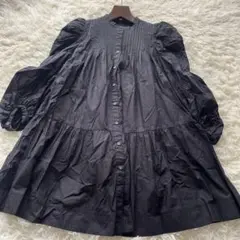 スナイデル ORGANICSボリュームミニワンピース 黒 S