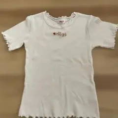 ALGY フリル袖 ホワイト Tシャツ