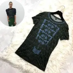 本物 美品 ルイヴィトン スタッズ付き ナポレオンアート Tシャツ チュニック