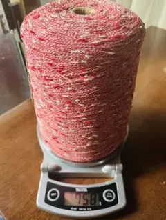 綿ノット毛糸 赤白