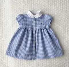 【美品】ラルフローレン　ギンガムチェック　ワンピース 6M 70