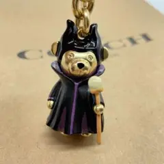 【新品未使用】コーチ ヴィランズ ディズニー チャーム ベア マレフィセント