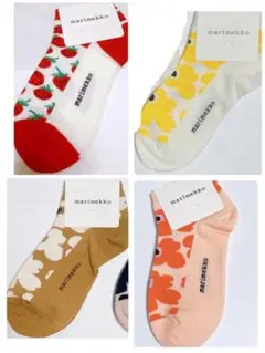 新品未使用　マリメッコ marimekko ソックス 靴下　4足