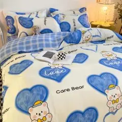 おかいどくひん Care Bear シングル 掛け布団カバー 柔らかい 通気性