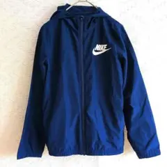ナイキ　NIKE　ウィンドブレーカー Sサイズ　ネイビー　フード付き