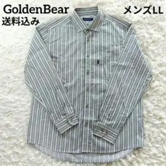 ★春夏SALE　ゴールデンベア ストライプ柄長袖シャツ メンズLL　 6