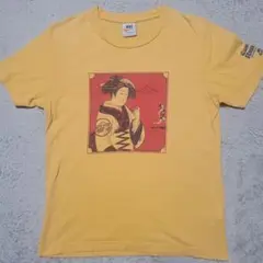 AHZV Tシャツ ビンテージ 古着 黄色 NIKE ナイキ 80s 浮世絵 AHZV Tシャツ ビンテージ 古着 黄色 NIKE ナイキ 80s 浮世絵