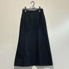 【最終価格・美品】イッセイミヤケブラックデニムフレアスカートPERMANENTE