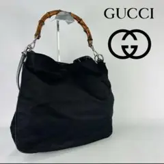 【値下対応】GUCCI バンブー ハンドル 2way 定番 黒 ブラック 人気