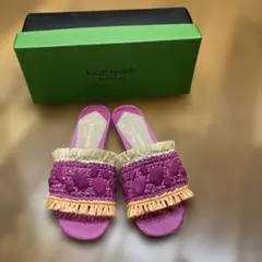kate spade フリンジ付きサンダル 7B ピンク