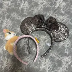 ミニー スパンコールカチューシャとミス•バニー カチューシャ