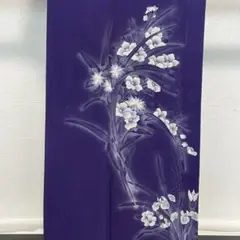 D441 夏着物　訪問着　紫　花模様　絽　正絹　未使用極美品