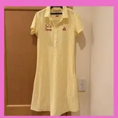 le coq sportif ゴルフポロワンピース Lサイズ　黄色