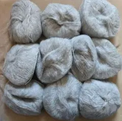 【新品未使用】モヘアブレンド　毛糸　10玉　250g　編み物　グレー　手芸素材